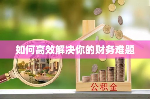 巴音郭楞蒙古如何高效解决你的财务难题